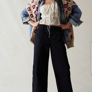 PacSun Anthracite  Low Rise Cargo Puddle Pants for Women